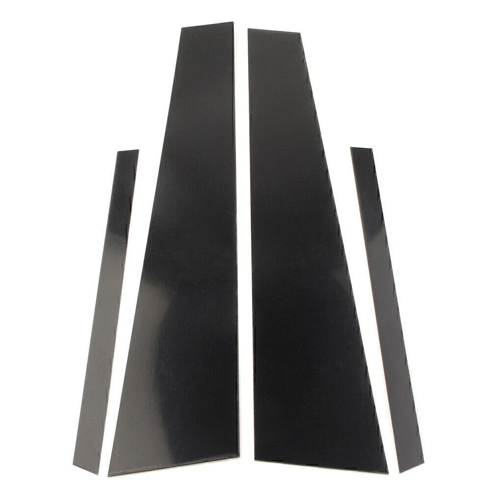 4 x Black Door Trim Pillar Post Covers for VW Jetta (2012-2018)