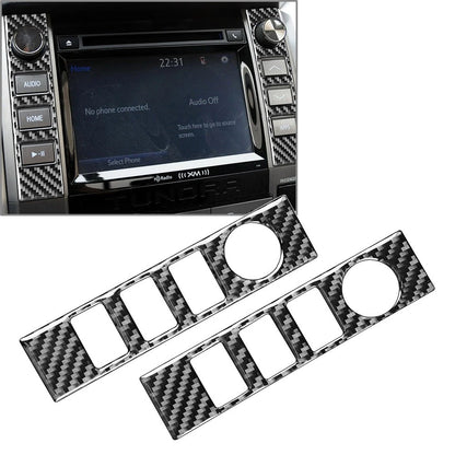 Carbon Black Central Console Volume Switch Cover Trim for Toyota Tundra (2014–2021)