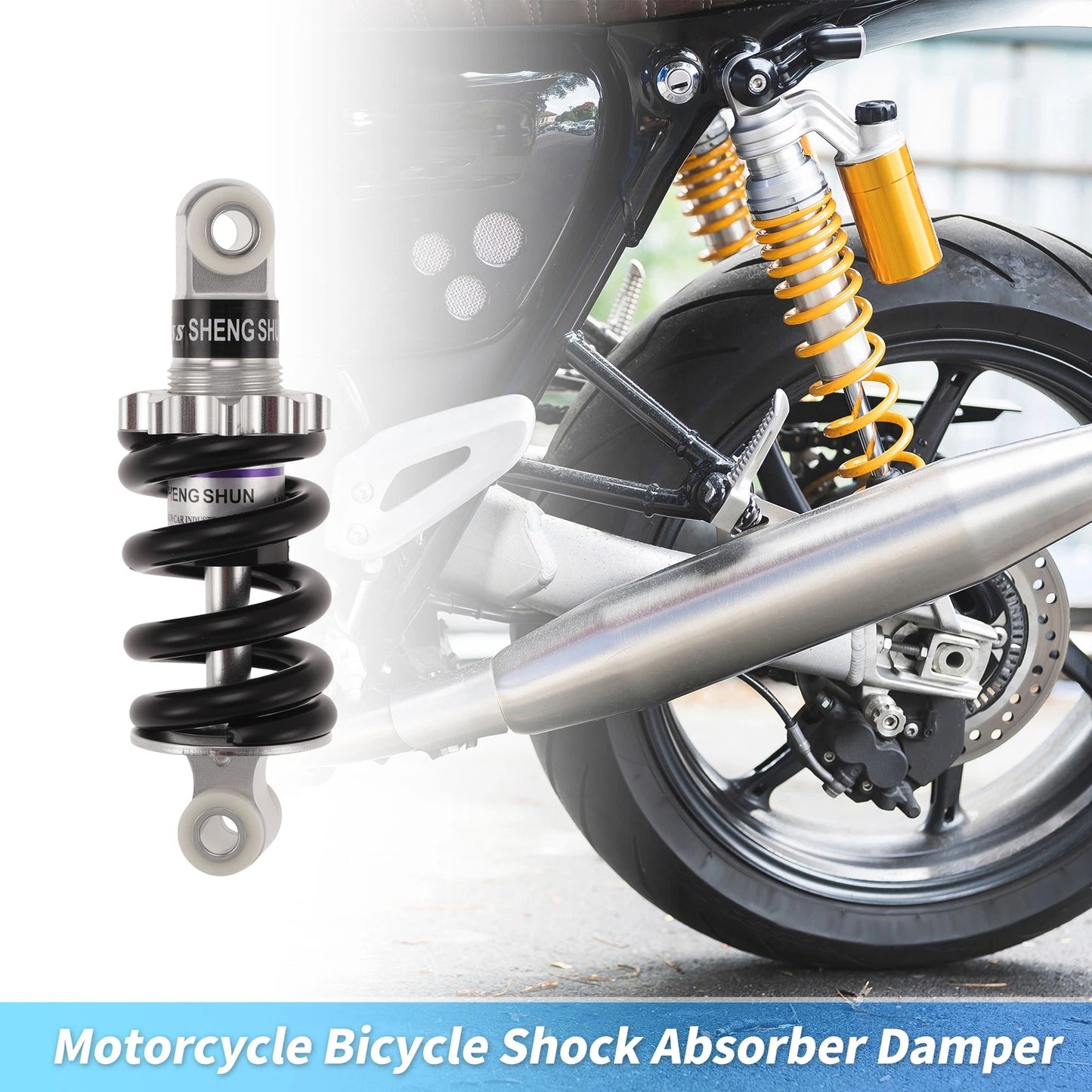 Coil Spring Suspension for Bicycle Motorcycle (125mm, 1200lbs)