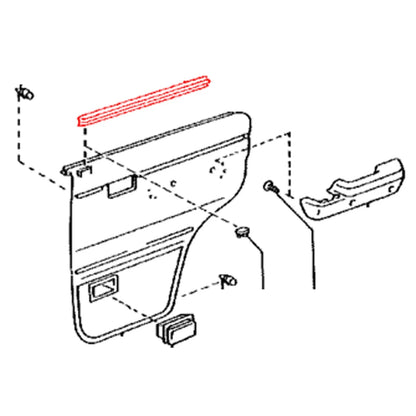 Rear Door Glass Inner Weatherstrip for Toyota Land Cruiser (GRJ76 HZJ76 VDJ79)