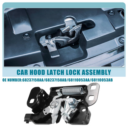 Hood Latch Lock Assembly No. 68237158AA/68237158AB for Jeep Cherokee (2014–2023)