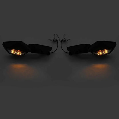 Rear View Mirrors W/ LED Turn Signals for Kawasaki Ninja H2 (2015 - 2024)