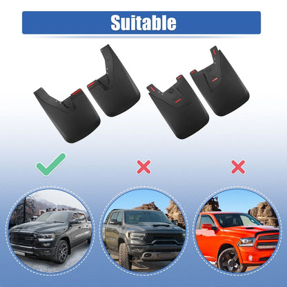 Mud Guards Set for Dodge Ram 2500 3500 (2010-2023) - Front & Rear Liners