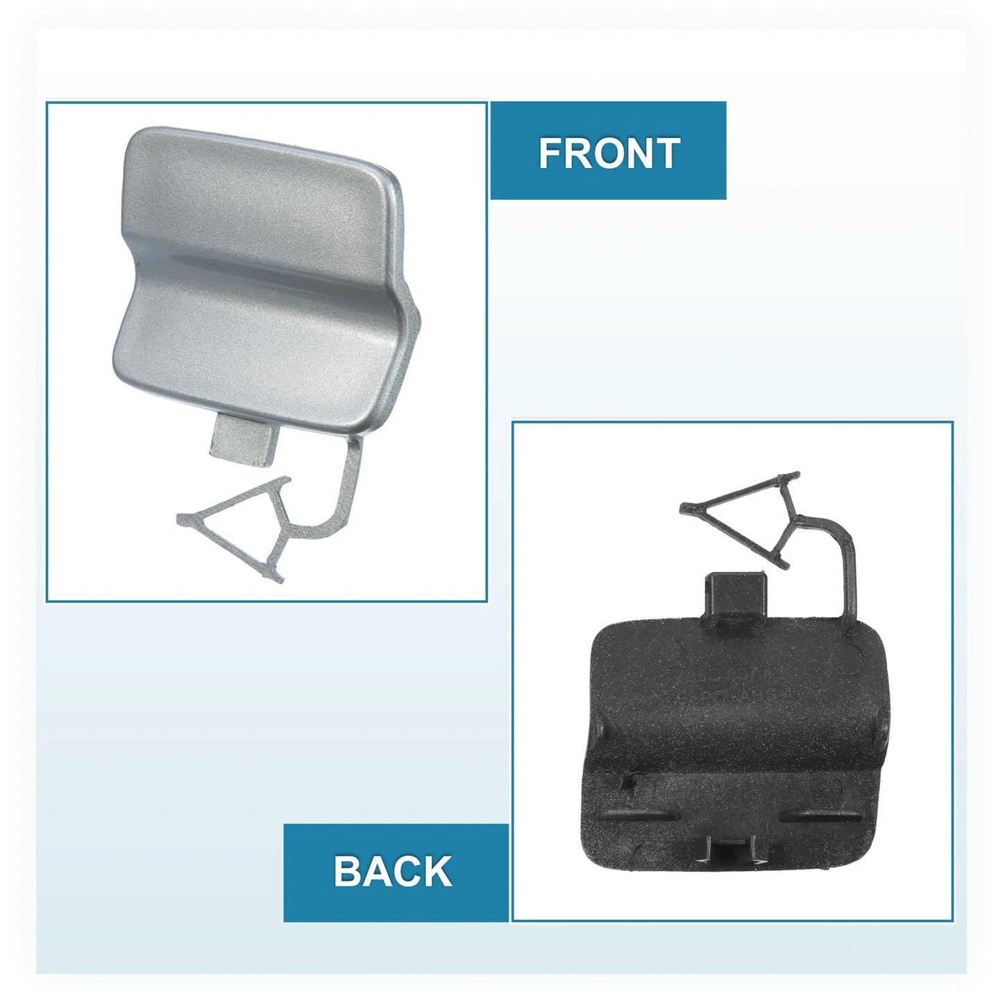 3C8807441A Rear Bumper Tow Hook Cover for Volkswagen Passat CC (2013–2017) Silver Tone