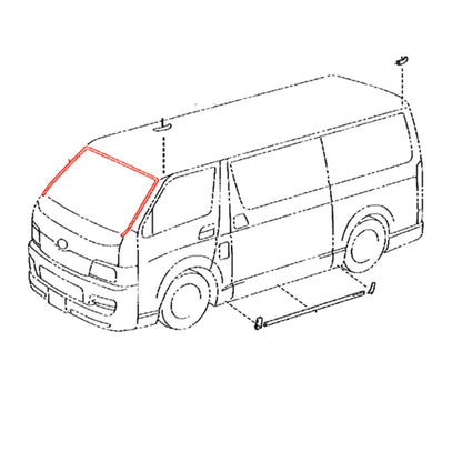 Windshield Moulding for Toyota Hiace Commuter Van (2005–2019)
