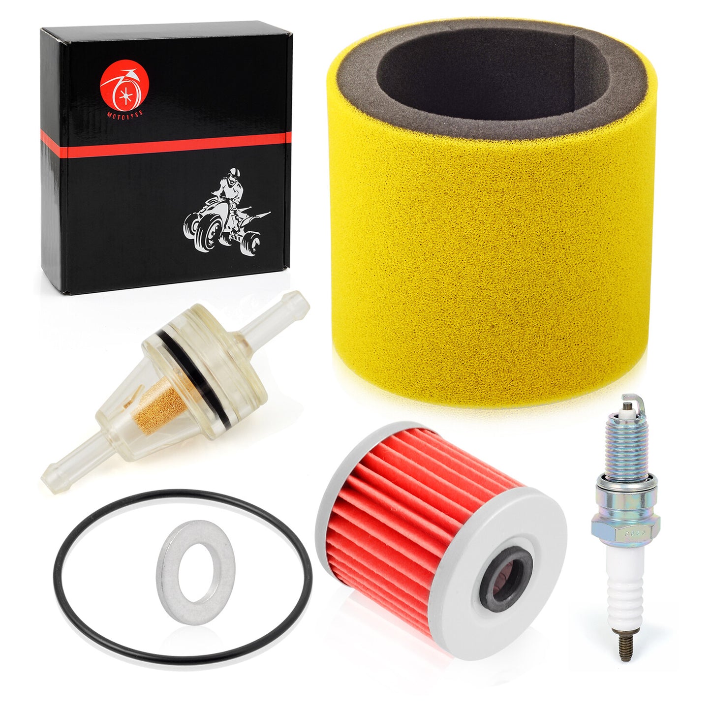 Air Filter Foam Oil Filter Spark Plug for Kawasaki KLF250 Bayou (2003–2011)