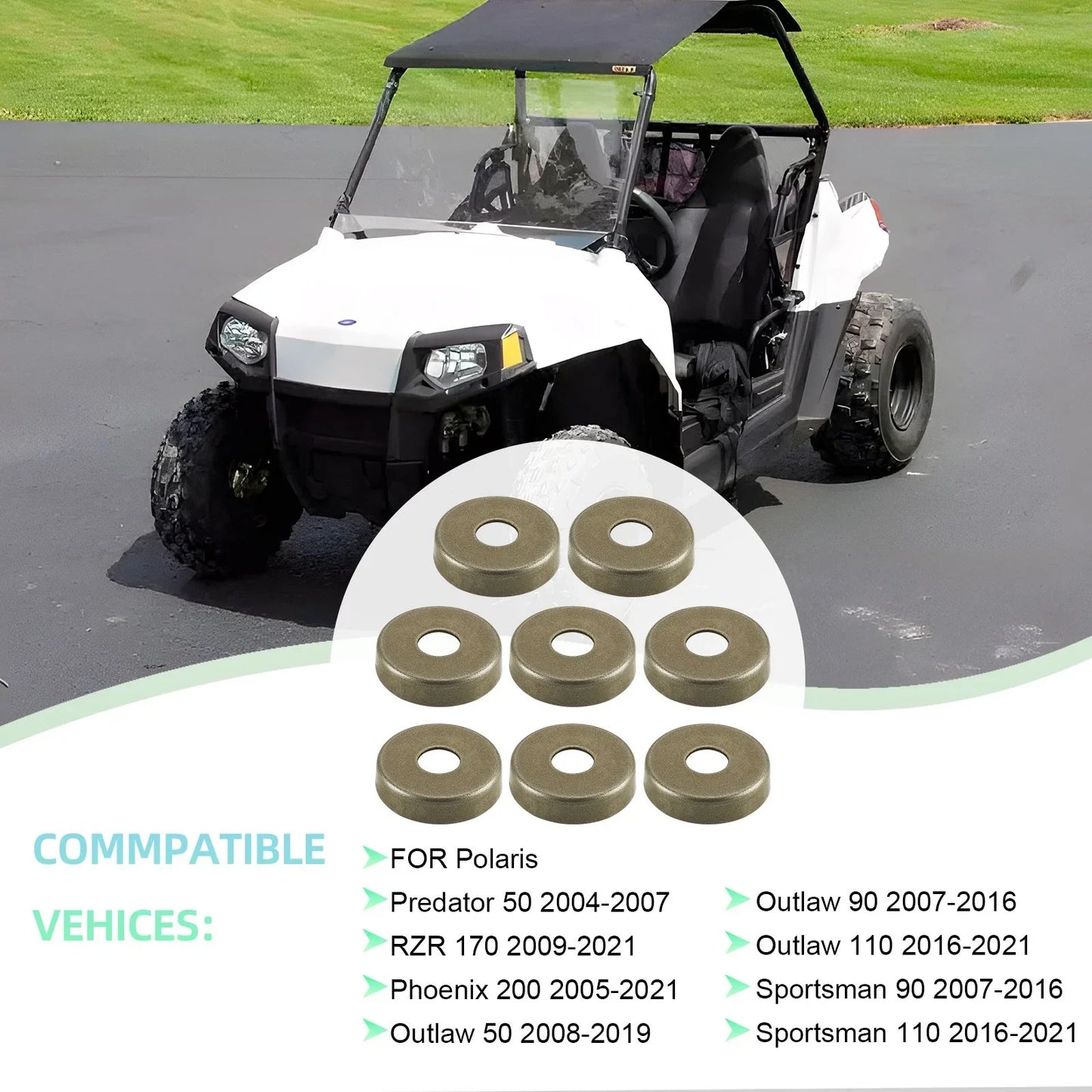 8pcs Front Arm Bushing Cap for Polaris Outlaw 50/90/110