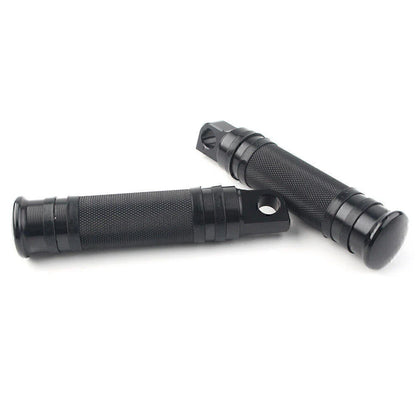 Black Aluminum Foot Pegs for Harley Motorcycle (Fits Various Models)