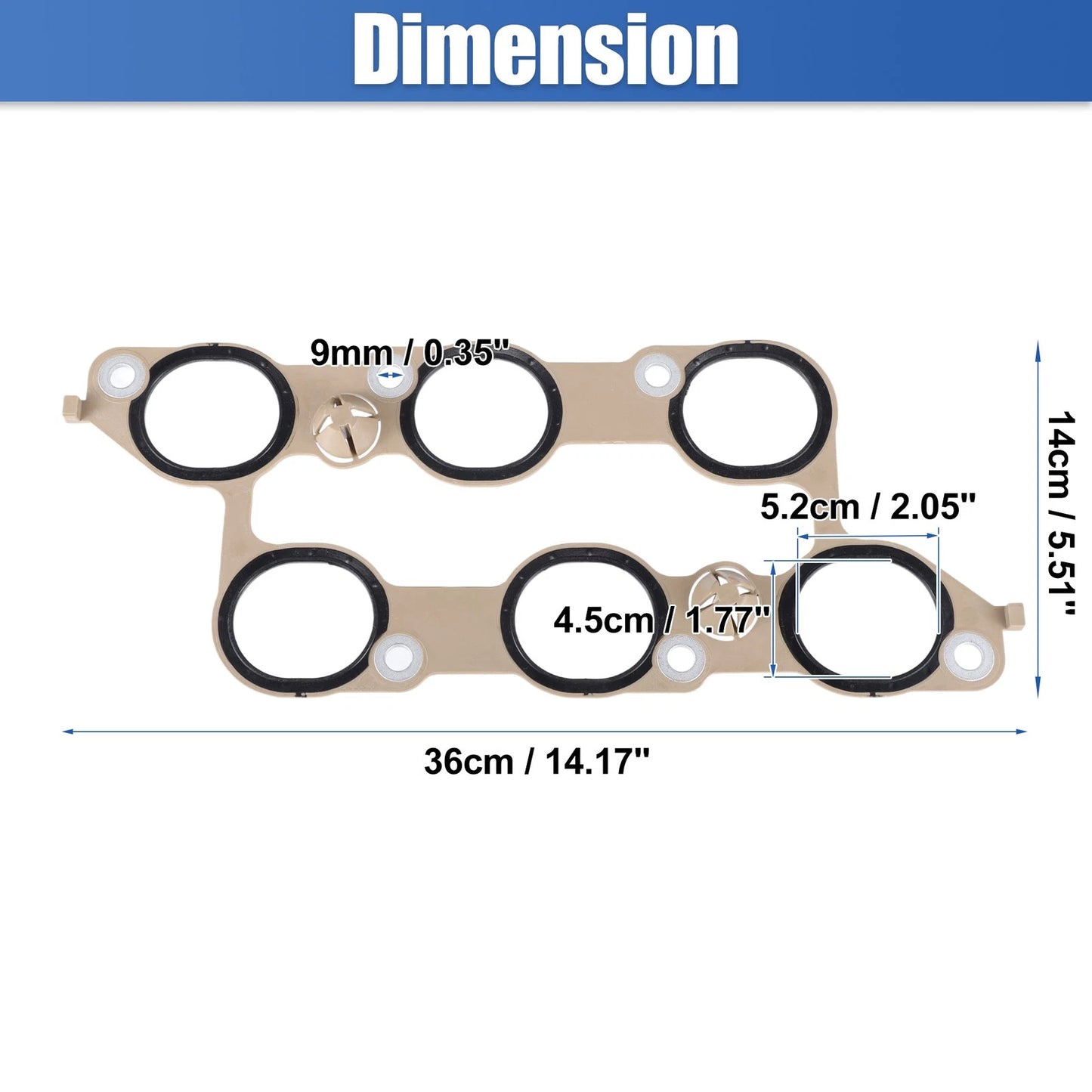 Lower Intake Manifold Gasket for Buick LaCrosse, Saturn Outlook (2005–2009) No. 12590958