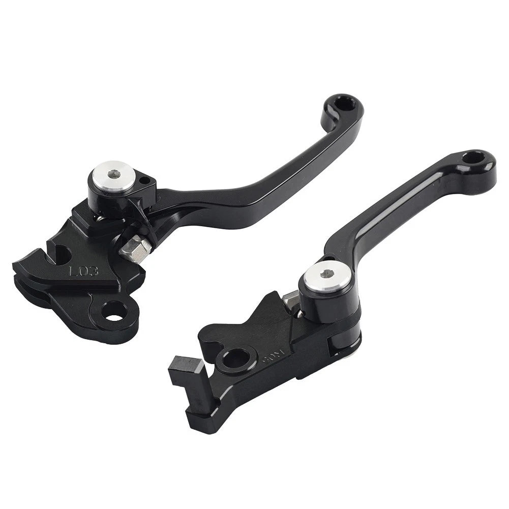 Pivot Brake Clutch Levers for Kawasaki KX65 KX85 KX100 KX125 KX250 (2001–2021) Black