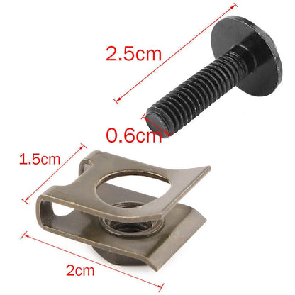 10 x CNC Moto M6 Body Fairing Bolts Fastener Clips for Motorcycle