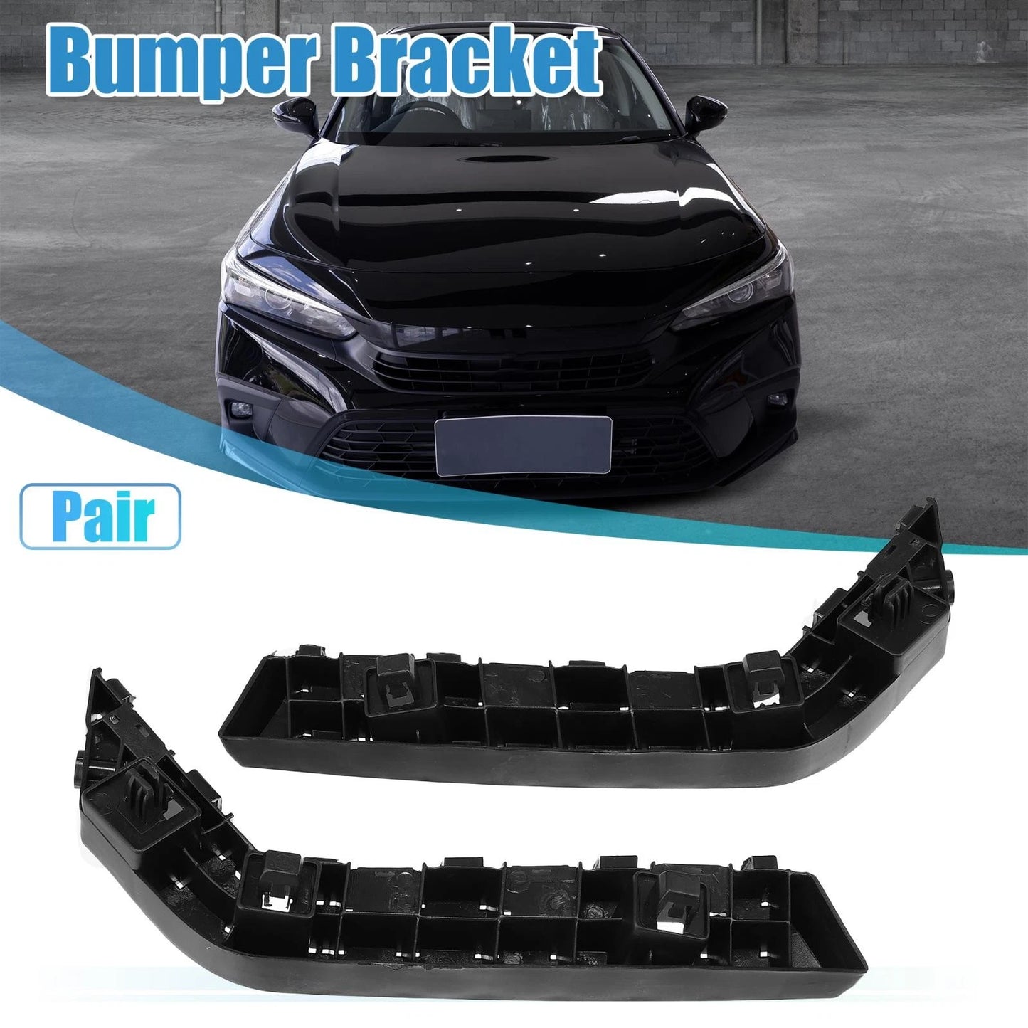 1 Pair Front Bumper Bracket Mounting Support for Honda Civic (2016–2021)
