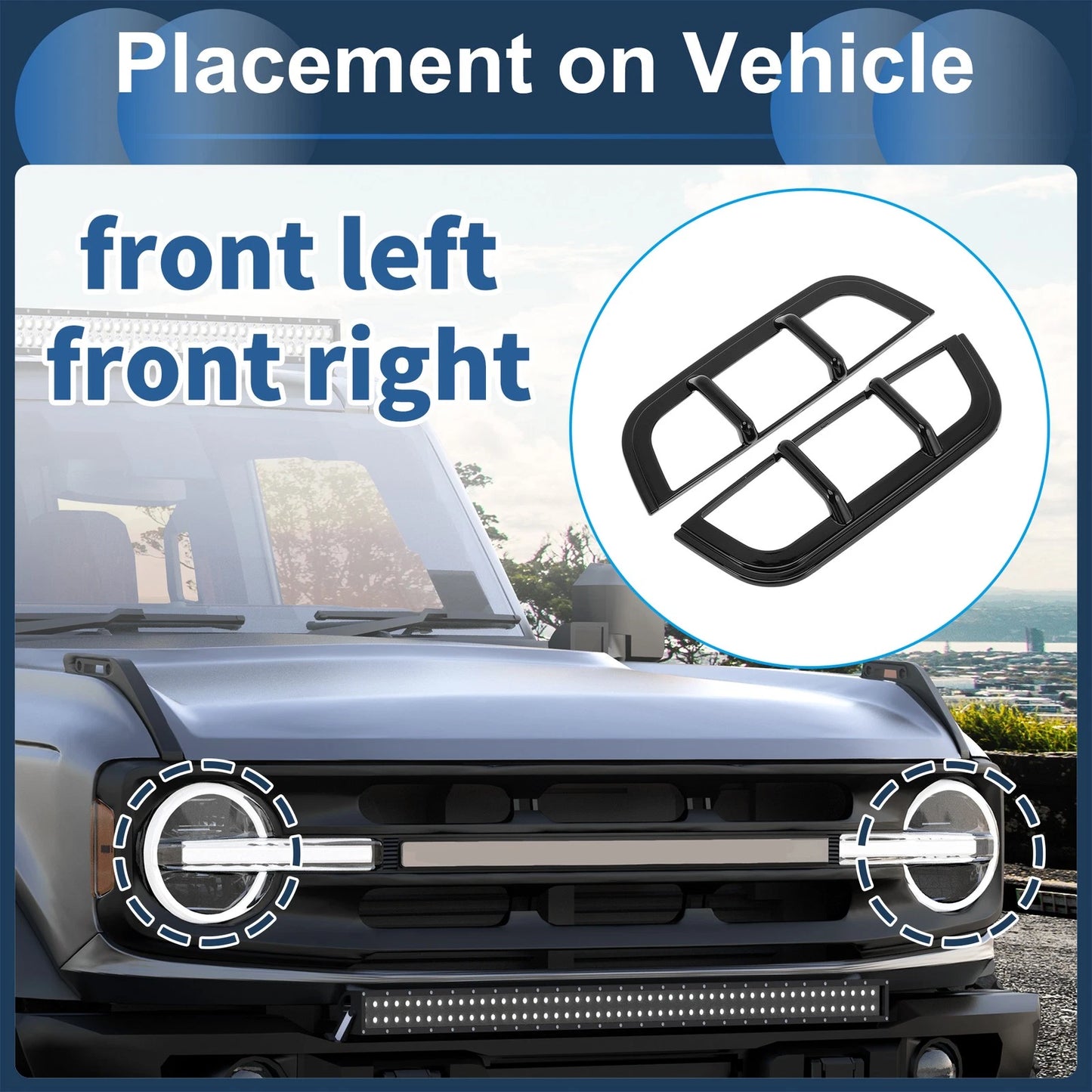 1 Pair Front Left Headlights
