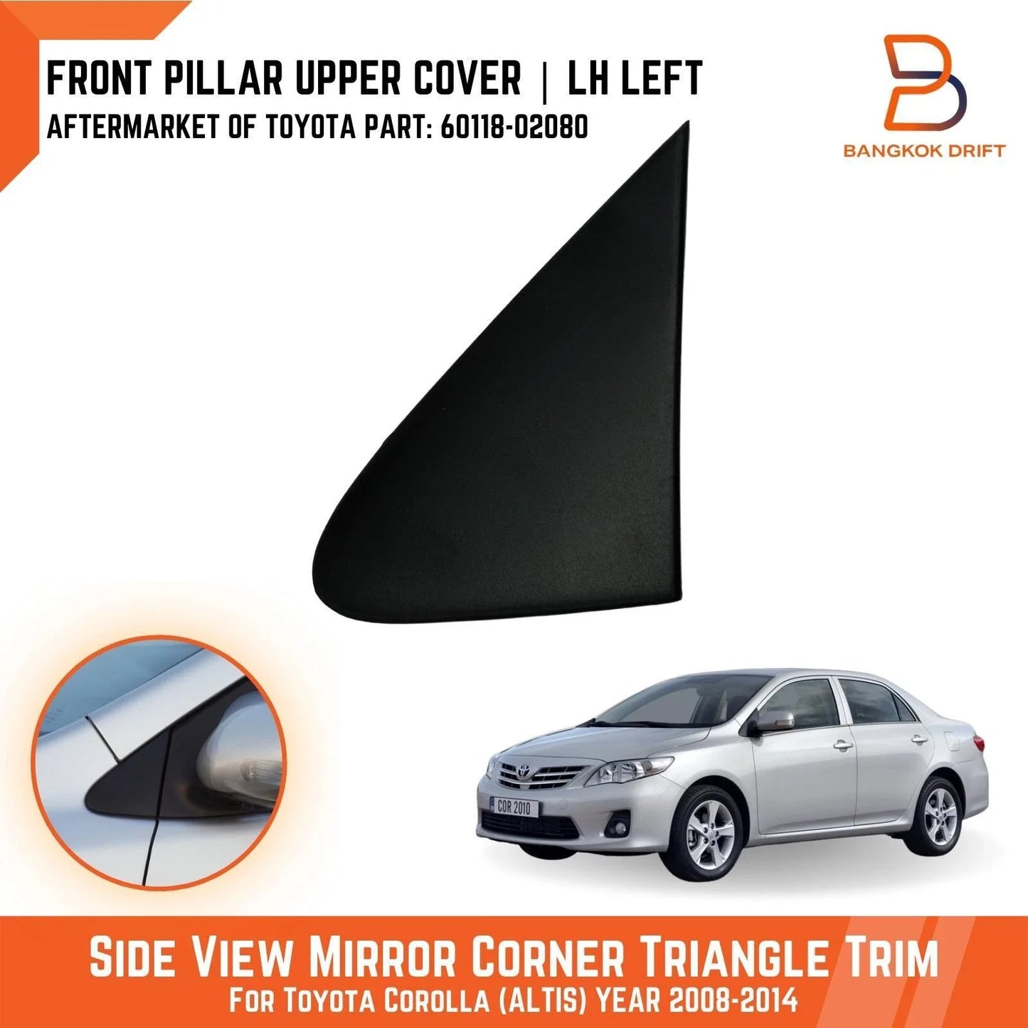 LH Corner Cover for Toyota Corolla (2007-2014)