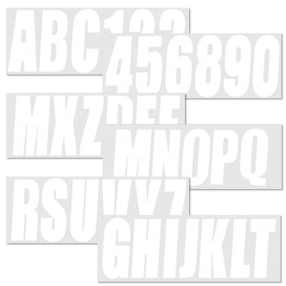 Set of 4 Custom Boat Registration Numbers Decals A-Z & 0-9
