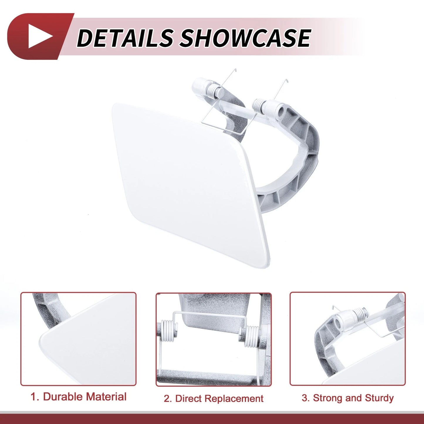 Front Right Washer Nozzle Cover Cap for Mercedes-Benz S350 (2012–2013) White