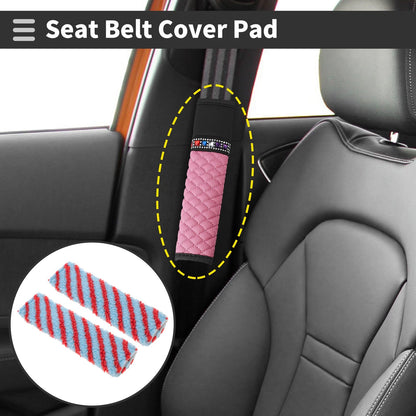 Set of 2 Seat Belt Cover Pads for Universal Fit (24 cm)