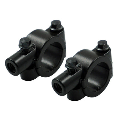 25MM M8 Black Motorcycle Handlebar Mirror Mount Holder Clamp