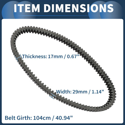 Drive Belt V-Belt No. 3211091 for Polaris Magnum 325 500 (2000–2002)