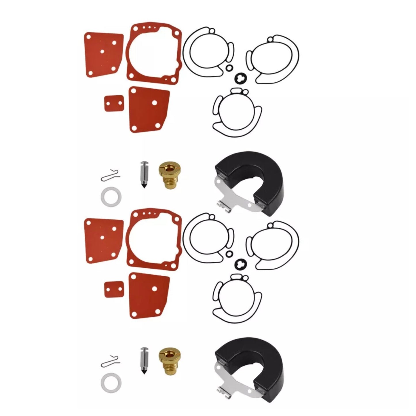 Set of 2 Carburetor Repair Kits for Johnson Evinrude OMC (Various Years)