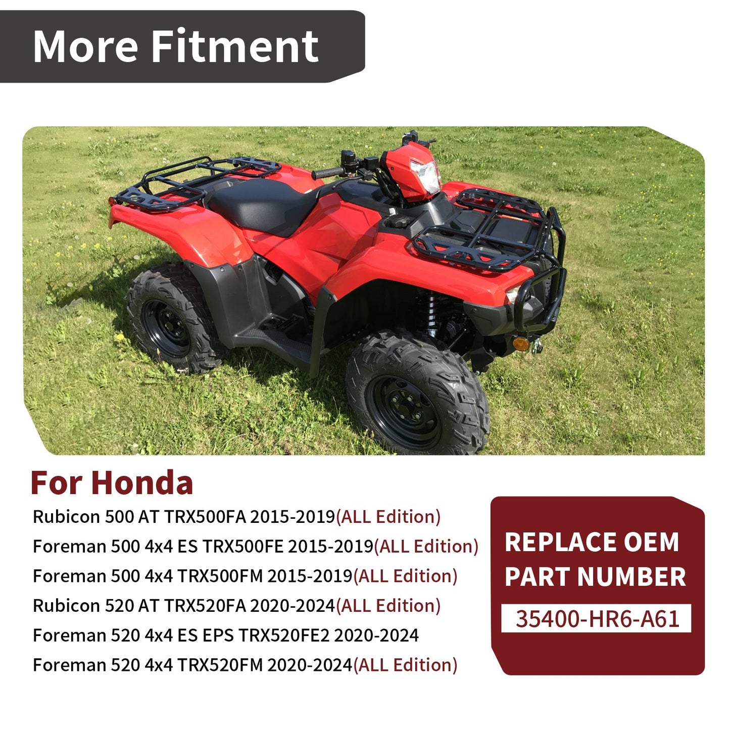 Differential Lock Switch for Honda Foreman Rubicon 500 TRX520FA (2020–2024)