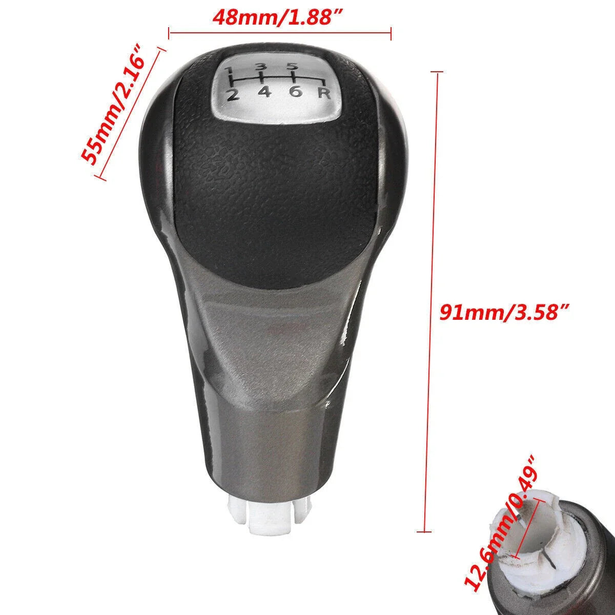 6-Speed Gear Shift Knob with Gaiter Cover for Honda Civic (2006–2011)
