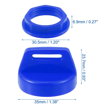 2X Ignition Key Cover Cap for Polaris Ranger Sportsman Scrambler  Blue