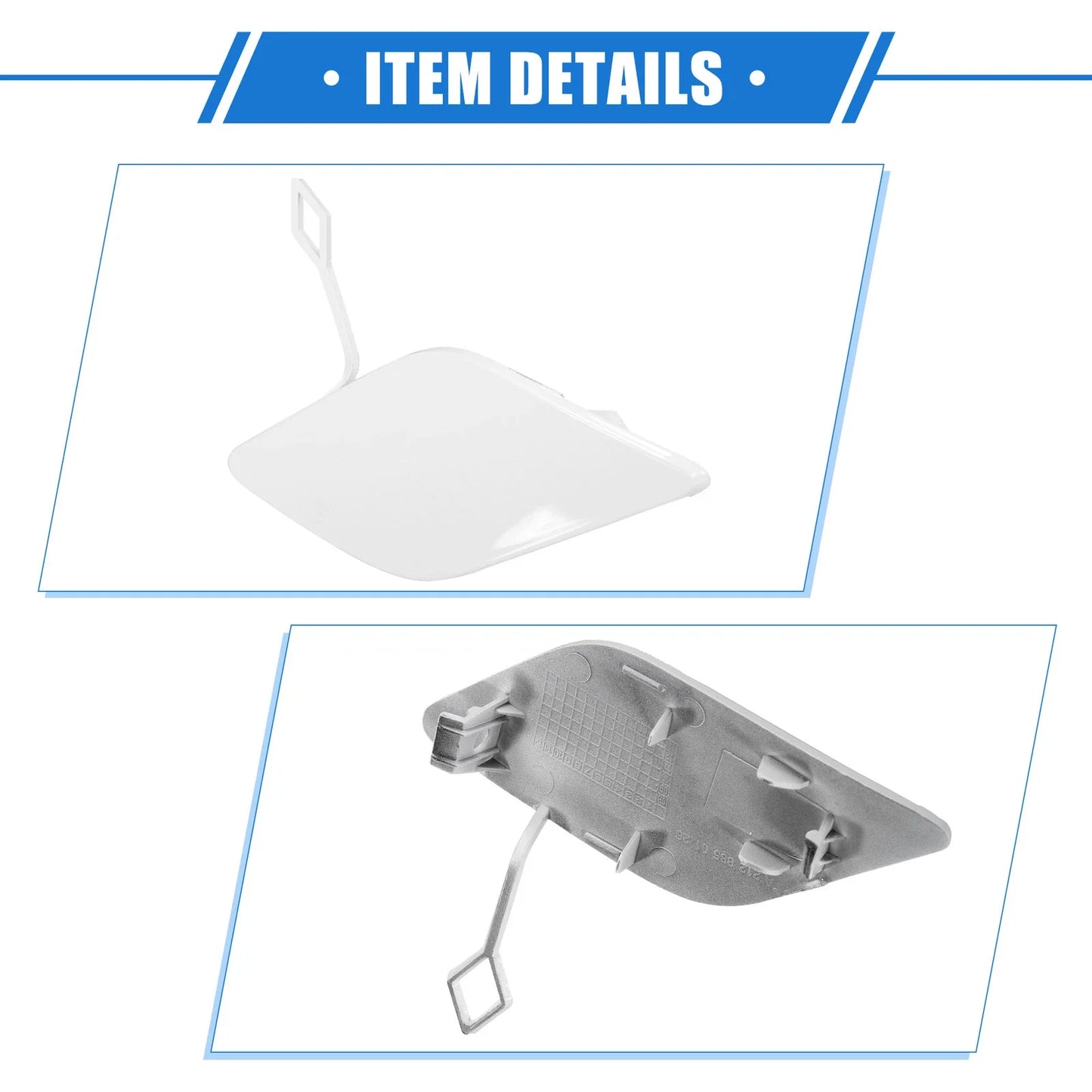Front Bumper Tow Hook Eye Hole Cap for Mercedes-Benz E350 (2010-2013) White