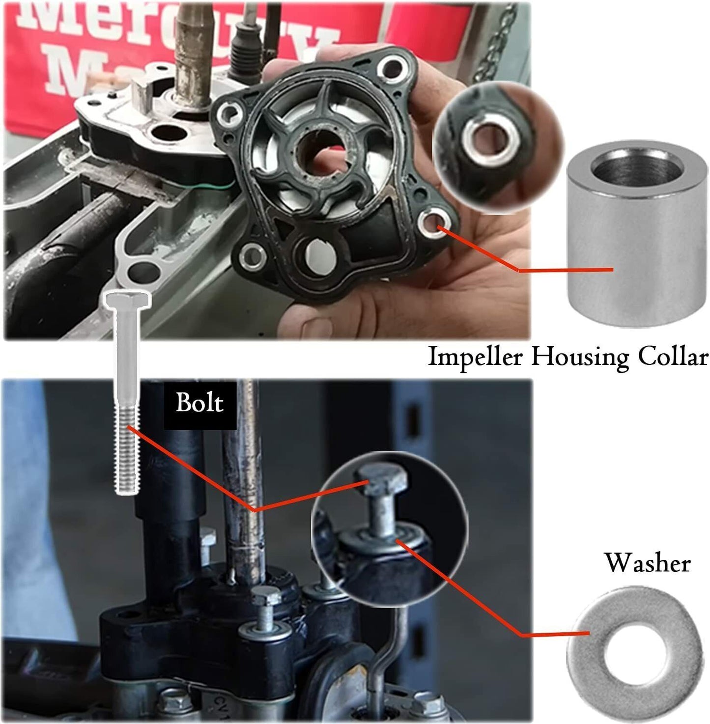 Water Pump Rebuild Kit for Honda 40 50 hp BF40A BF50A BF40D BF50D (2000–2023)