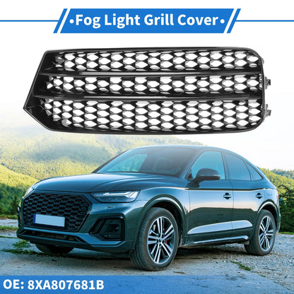 1pc Fog Light Grill for Audi A1 (No. 8XA807681B, Honeycomb Black)