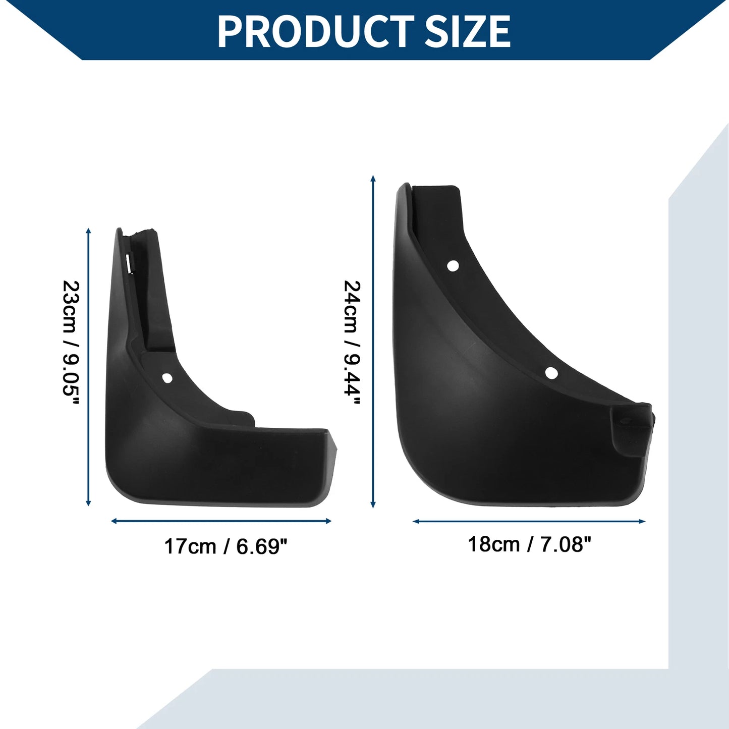 Set of 4 Mud Flaps Splash Guards for Mercedes-Benz A Class (2019–2022)