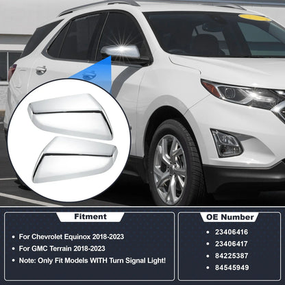 2 x Left Right Side Wing Mirror Covers for Chevrolet Equinox, GMC Terrain