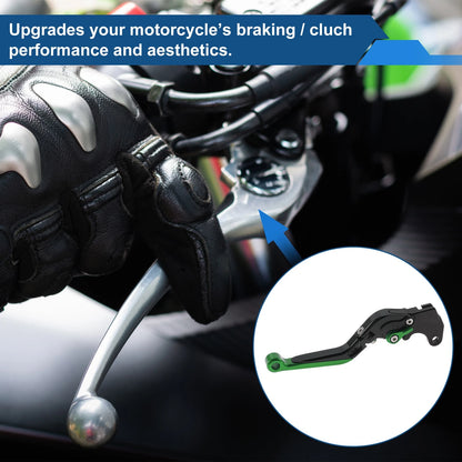 Adjustable Brake Clutch Levers for Yamaha MT125 (2014–2021) Black Green