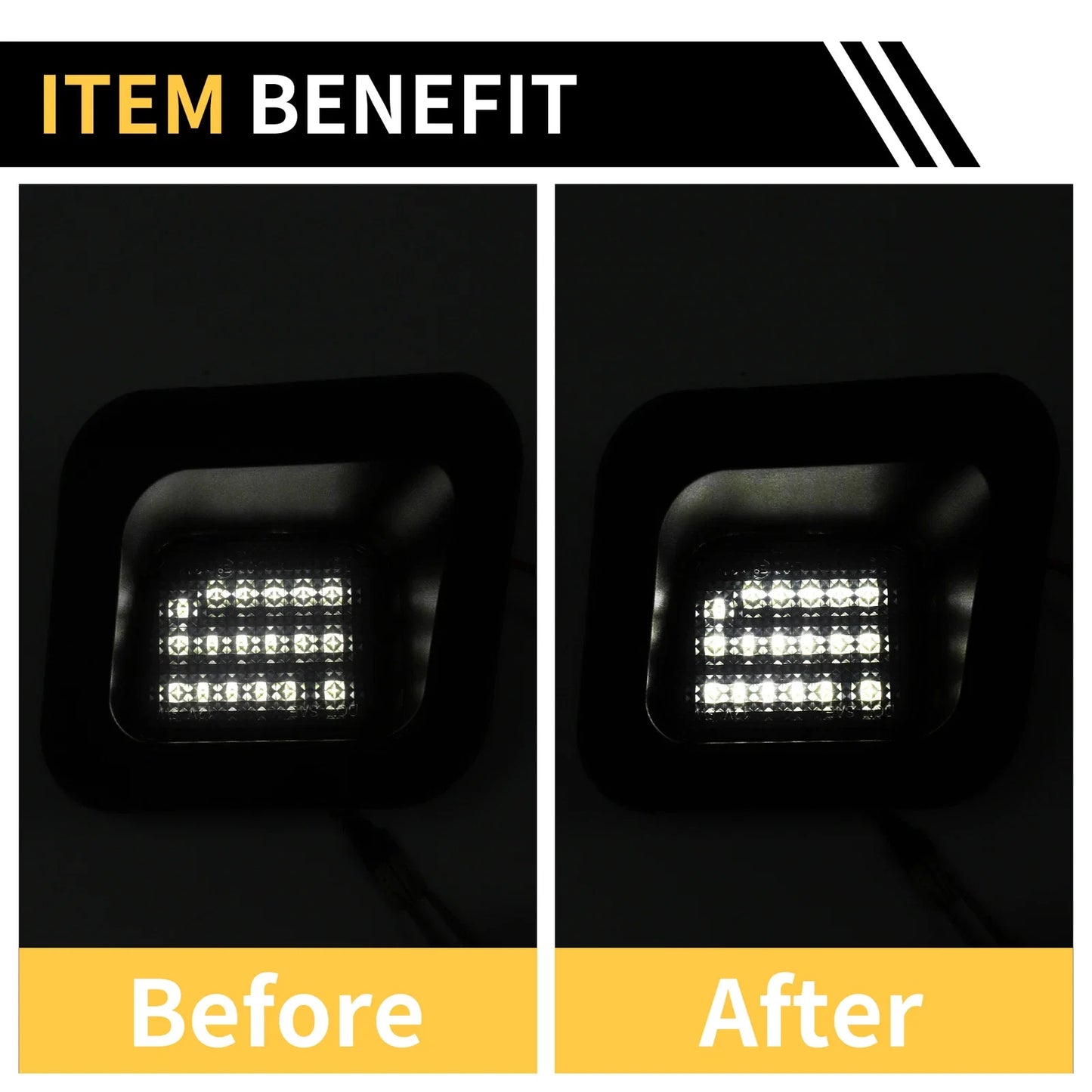 2 x License Plate Lights White for Dodge Ram 1500 2500 3500 (2010-2023)