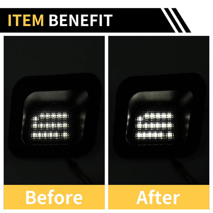 2 x License Plate Lights White for Dodge Ram 1500 2500 3500 (2010-2023)