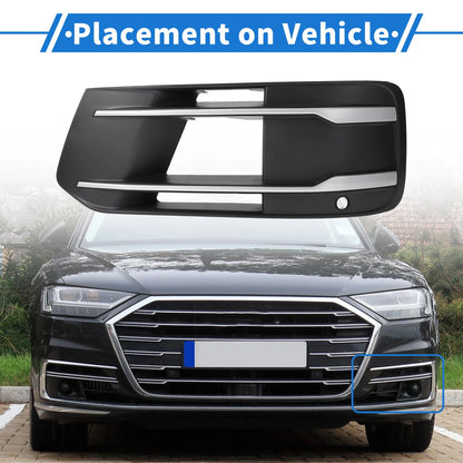 Fog Light Grill for Audi Q7 (2017–2020) No. 4M0807681T Black Silver Tone