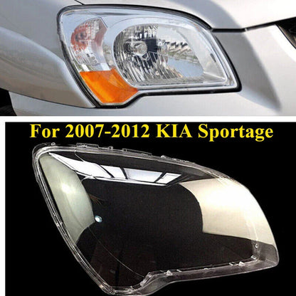 Right Side Headlight Lens Clear Lamp Cover for KIA Sportage (2007–2012)