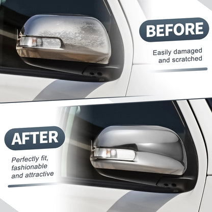 Pair Rearview Mirror Cover Cap Chrome for Toyota Hilux Vigo (2012–2014)
