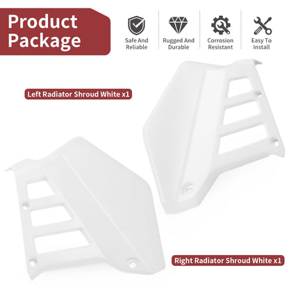 Radiator Shrouds for Honda ATC250R (1985–1986) - White Left + Right