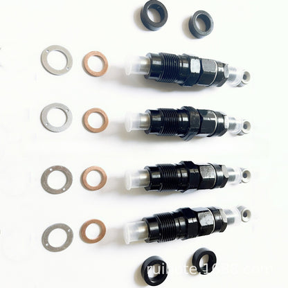 Set of 4 Fuel Injectors for Isuzu Engine (3LA1, 3LB1, 4LB1, 4LC1, 4LE1, 4LE2)