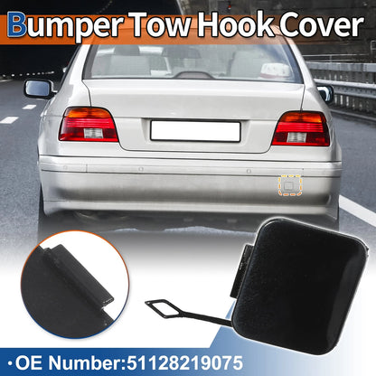 Rear Car Bumper Tow Hook Cover for BMW 525i 528i 530i 540i (2001–2007) No. 51128219075 Black