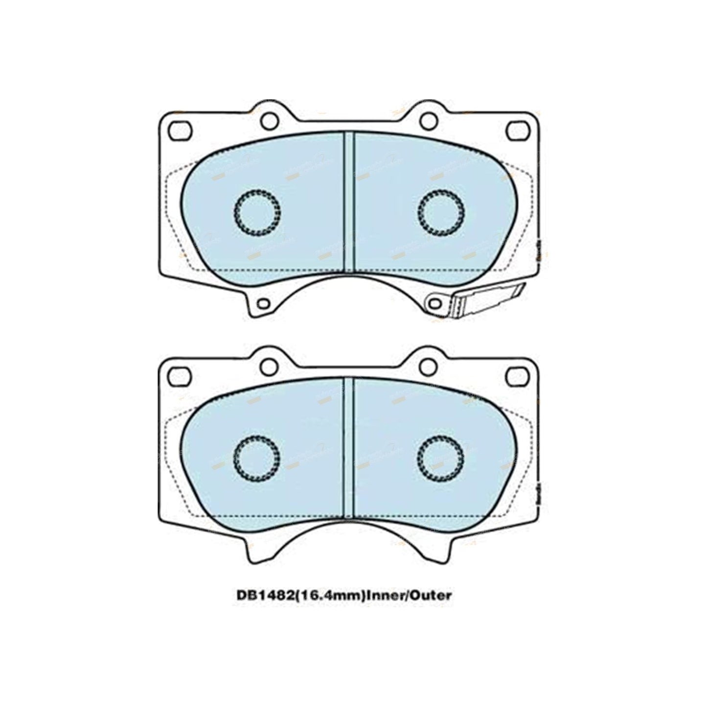 Set of 4 Front Disc Brake Pads for Toyota TRD Hilux (2008–2009)