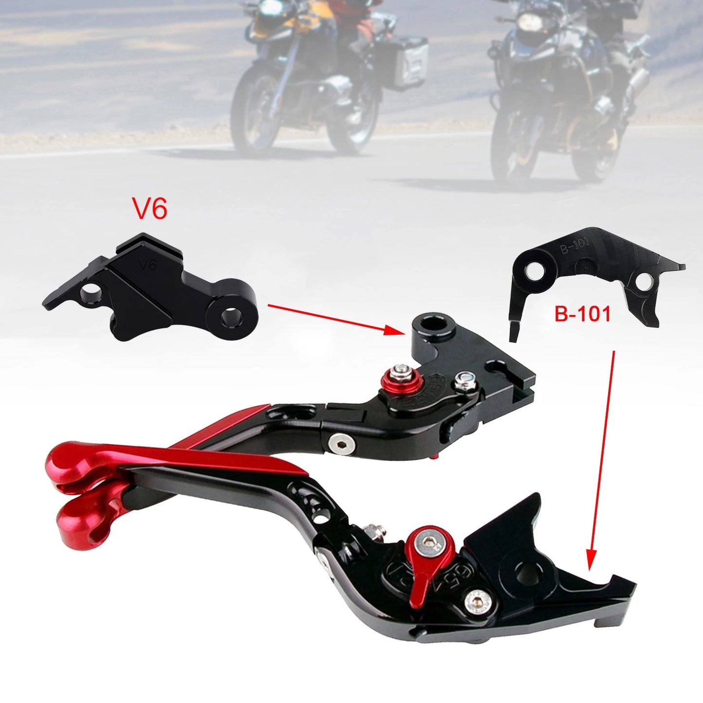 Adjustable Brake Clutch Levers for Yamaha XSR900 MT-09 (2024–2025) Red