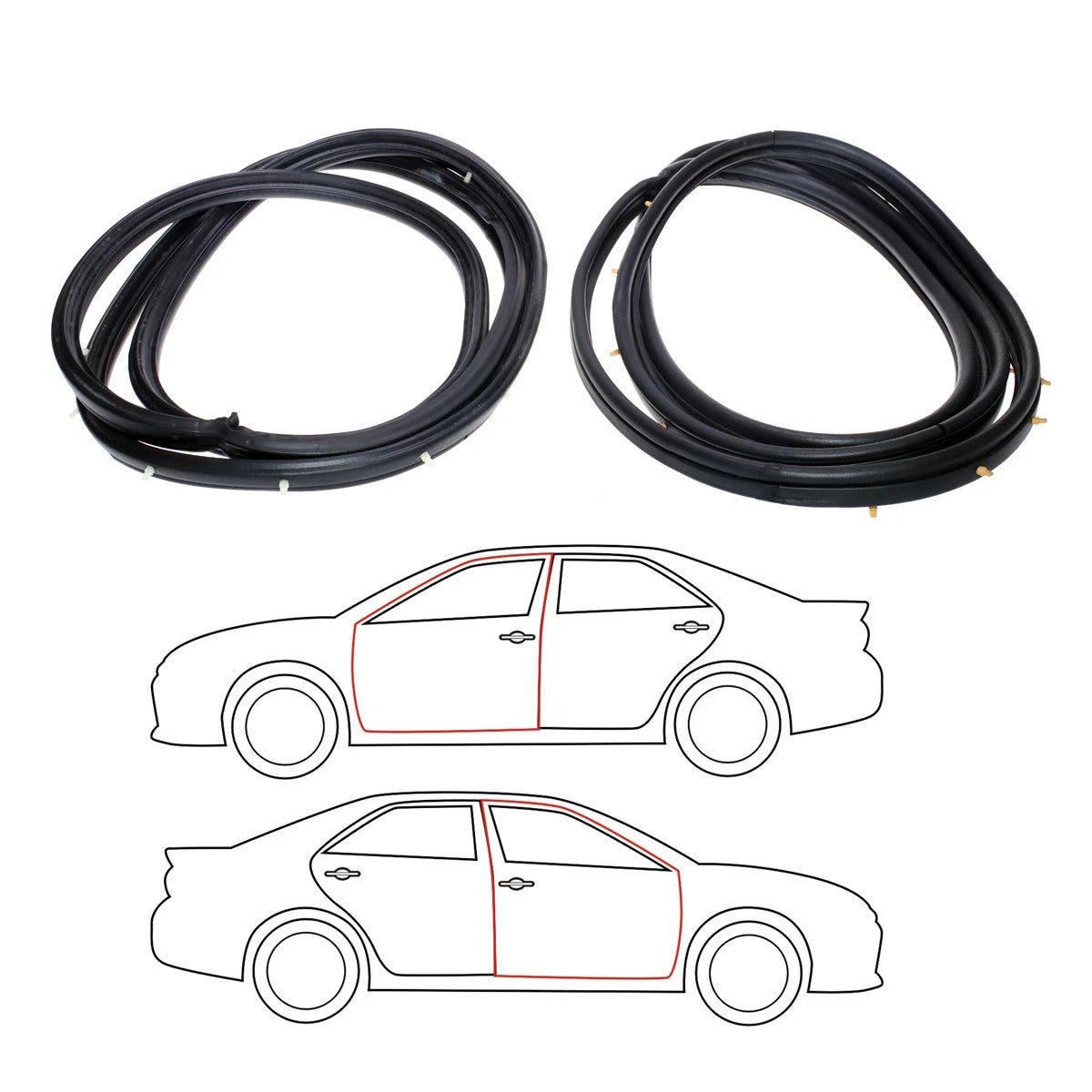 Front Door Weatherstrip Seal for Mitsubishi Lonsdale Eterna (1980–1987)