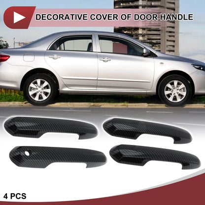 Set of 4 Car Door Handle Covers for Toyota Rav4 (2019–2024) Carbon Fiber