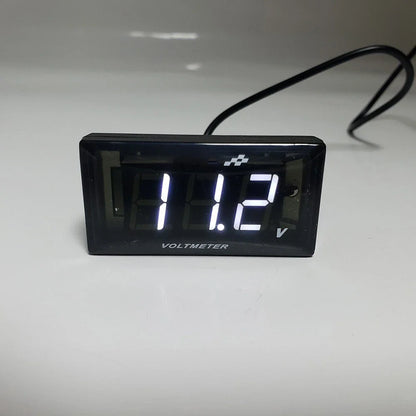 12V Digital LED Display Voltmeter Gauge for Motorcycle (No Year Specified)