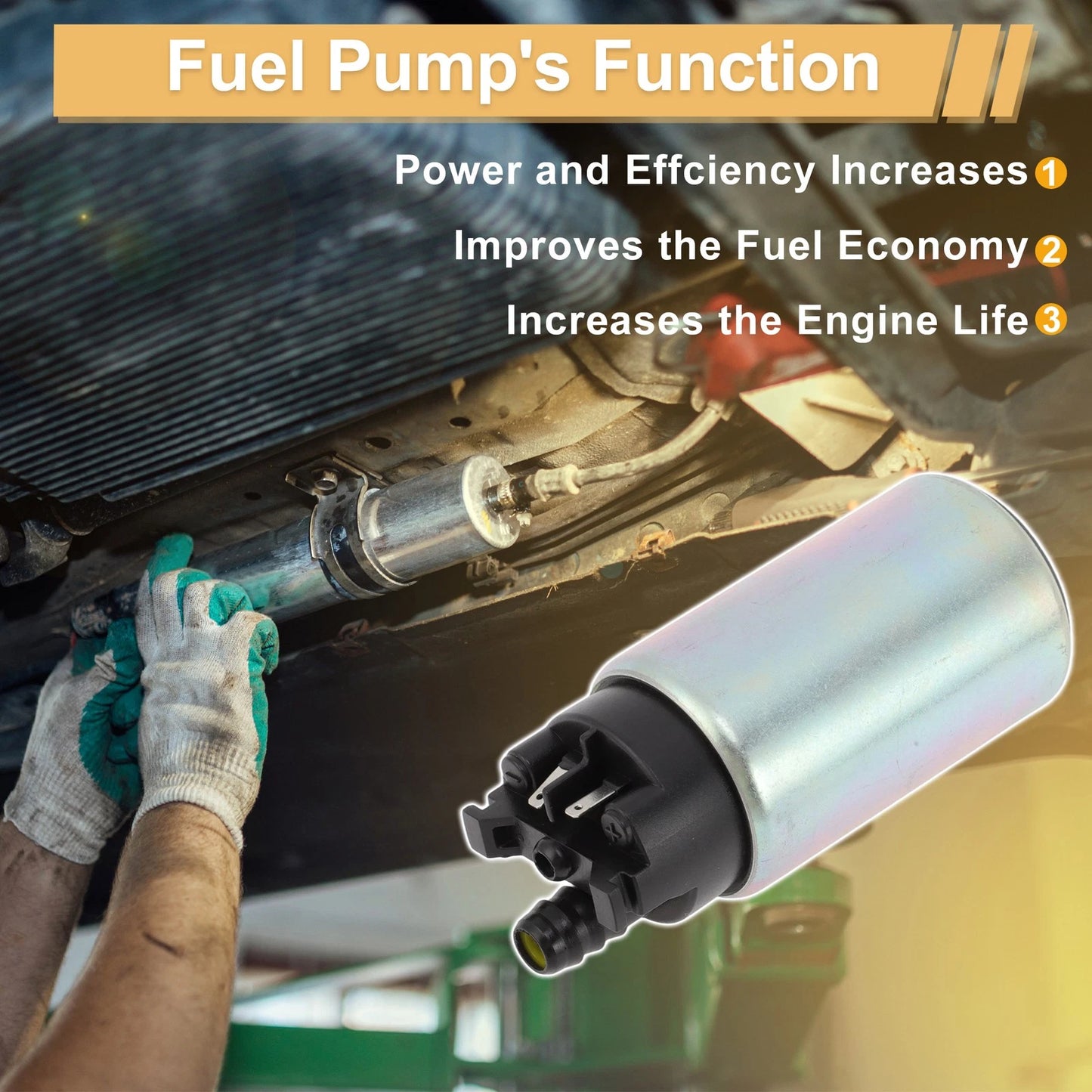 Fuel Pump for Yamaha F225 (2009–2010) Metal Replaces 6CB139070000