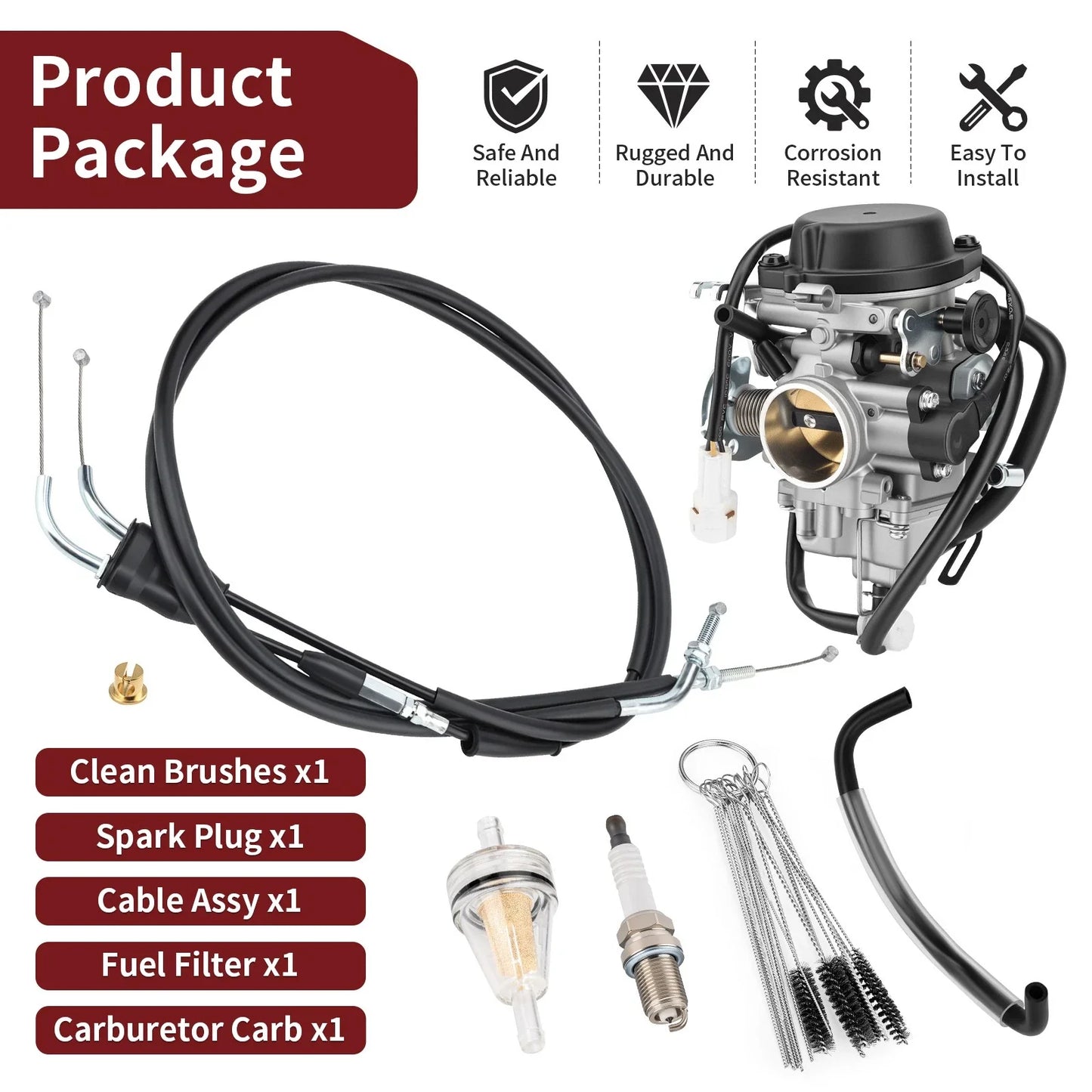 Carburetor Carb & Cable Assy for Suzuki DRZ400SM (2013–2018)