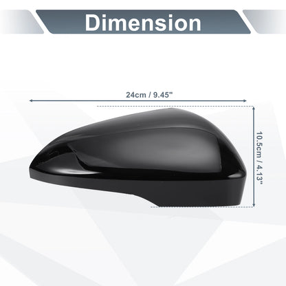 Right Side Rearview Mirror Cover Cap Gloss Black for Ford Fusion (2013–2019)
