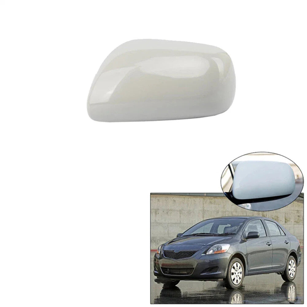 Primed Rearview Door Mirror Cover for 2007-2013 Toyota Yaris Left Driver Side